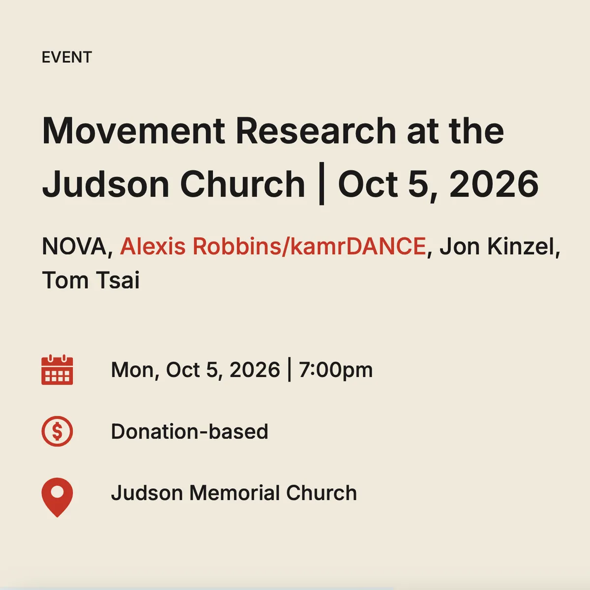 Event poster