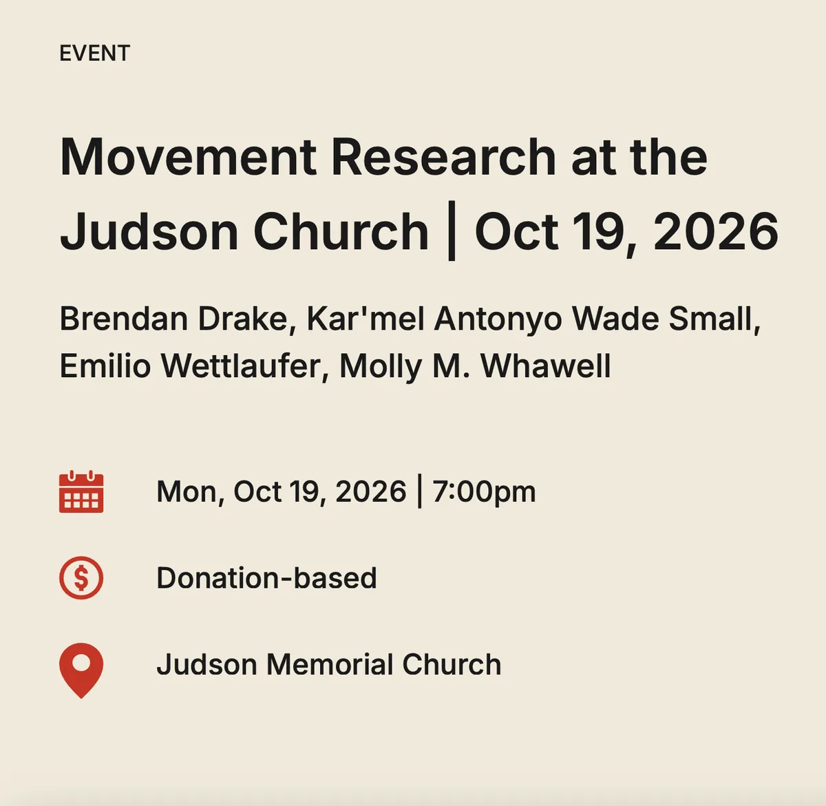 Event poster